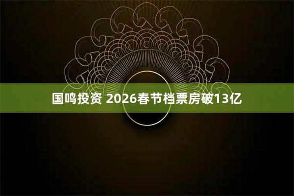 国鸣投资 2026春节档票房破13亿