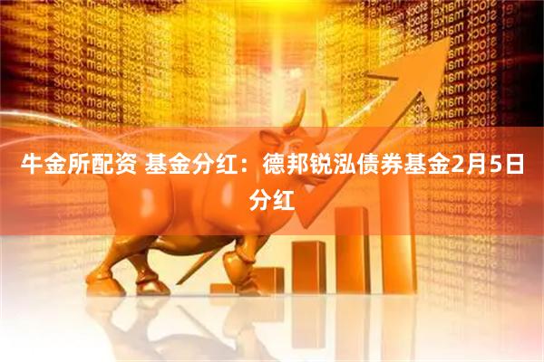 牛金所配资 基金分红：德邦锐泓债券基金2月5日分红